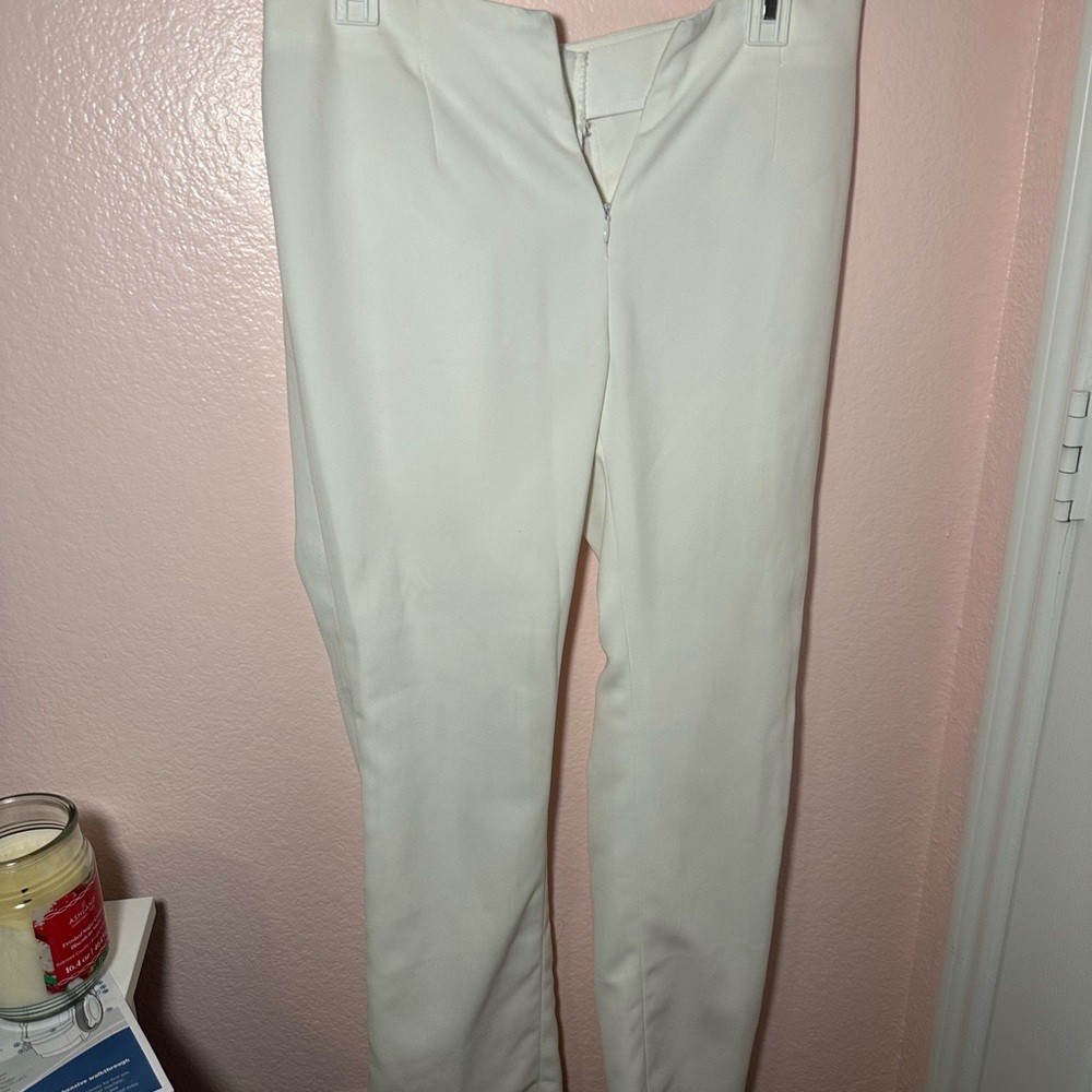 Business casual white pants